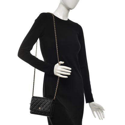 Chanel Caviar Quilted Wallet On Chain WOC Black 11 of 18
