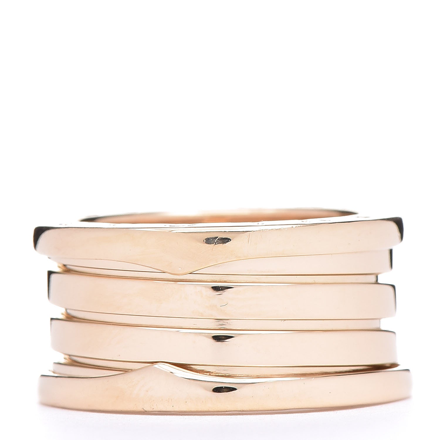 Bulgari 18K Yellow Gold B.Zero1 Four-Band Ring 53 6.25 3 of 6