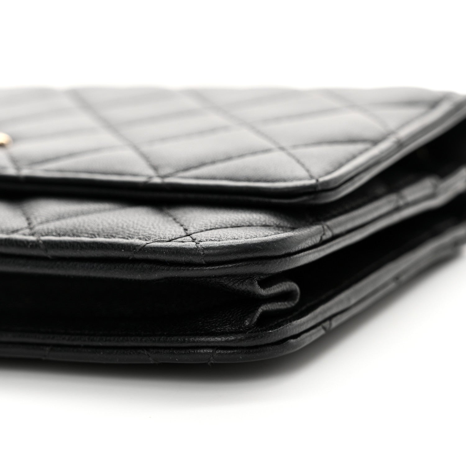 Chanel Lambskin Quilted Trendy CC Wallet On Chain WOC Black 12 of 15