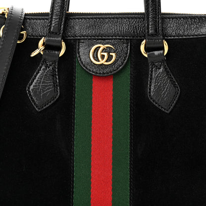 Gucci Suede Patent GG Web Small Ophidia Tote Bag Black 8 of 10