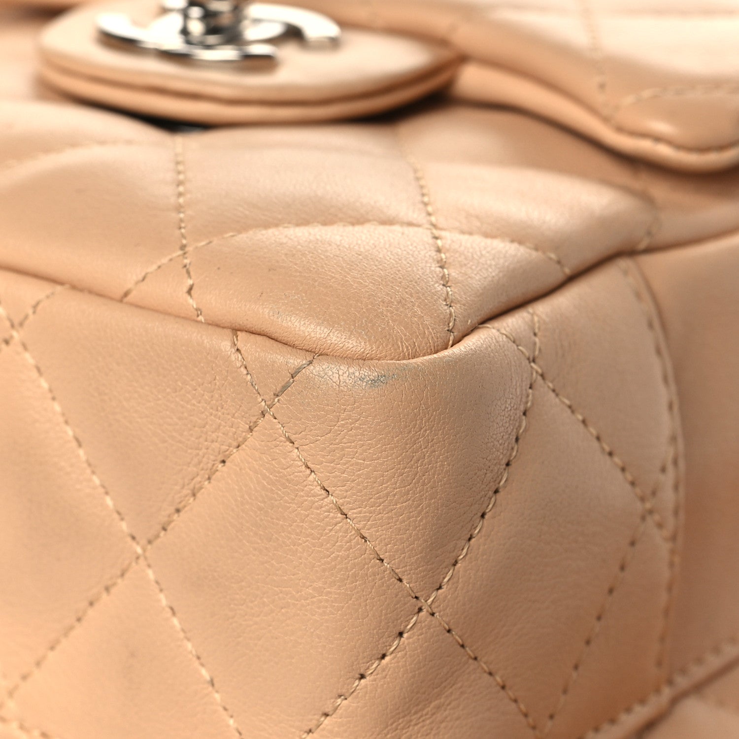 Chanel Calfskin Quilted Large Cambon Multipocket Reporter Beige Black 11 of 11