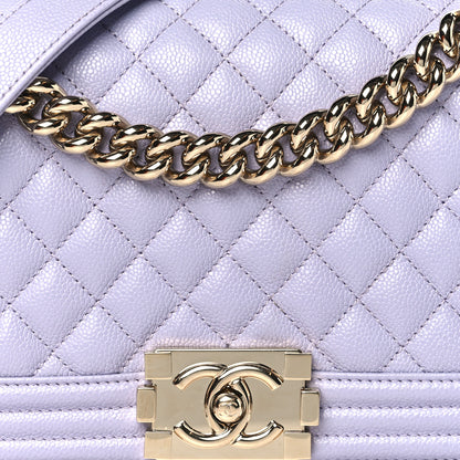 Chanel Caviar Quilted Medium Boy Flap Light Purple 8 of 11