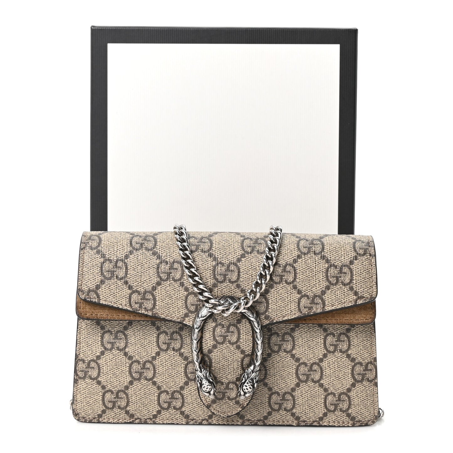 GG Supreme Monogram Super Mini Dionysus Shoulder Bag Taupe