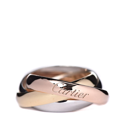 Cartier 18K Pink Yellow White Gold Classic Trinity Ring 50 5.25 1 of 5