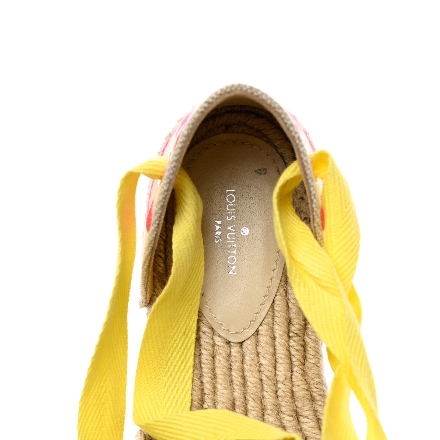 Canvas Monogram Starboard Wedge Espadrilles 37.5 Rose Pop