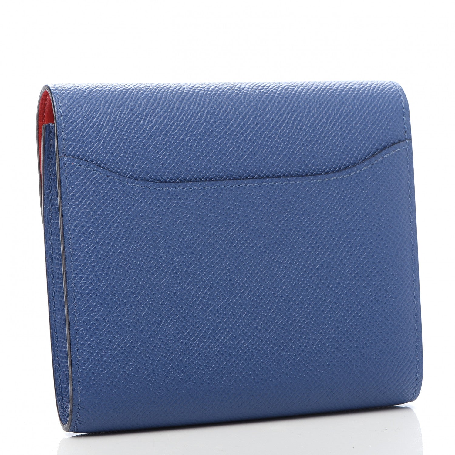 Hermes Epsom Verso Constance Short Wallet Bleu Brighton Rouge Pivoine 3 of 9