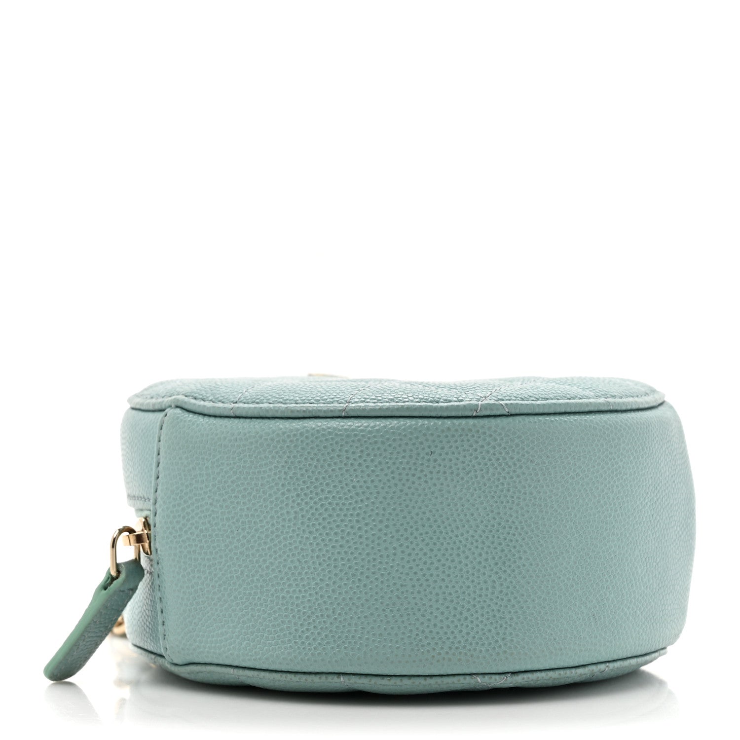Chanel Caviar Quilted Round Clutch With Chain Light Blue 4 of 14