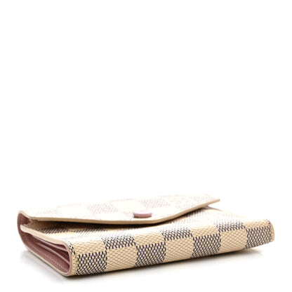 Louis Vuitton Damier Azur Victorine Wallet Rose Ballerine 4 of 7