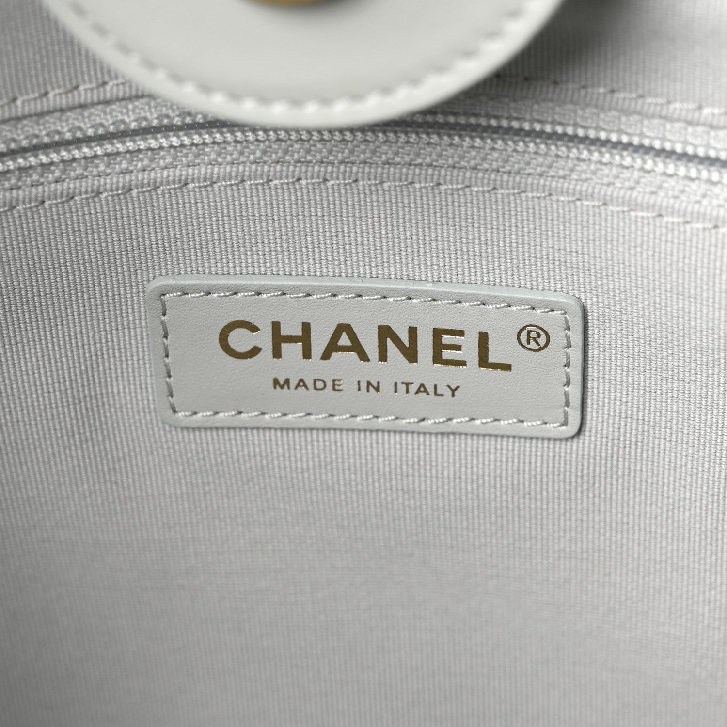 Chanel Calfskin Small Deauville Tote Light Grey 7 of 11
