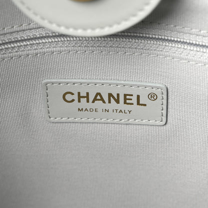 Chanel Calfskin Small Deauville Tote Light Grey 7 of 11