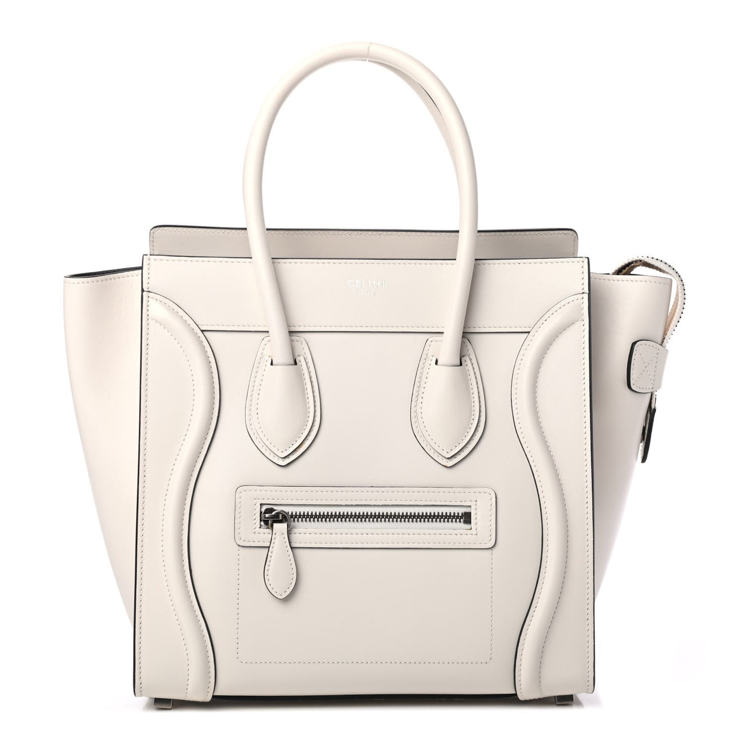 Smooth Calfskin Micro Luggage White