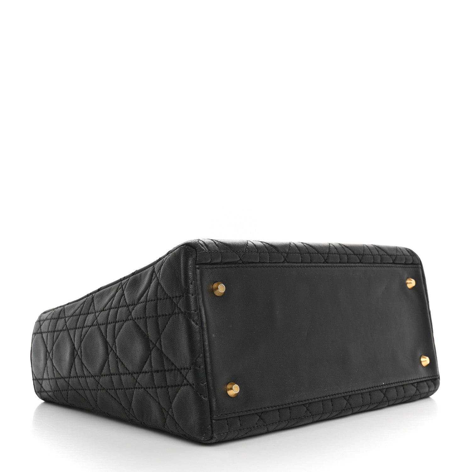 Christian Dior Lambskin Cannage Medium Lady Dior Black 4 of 16