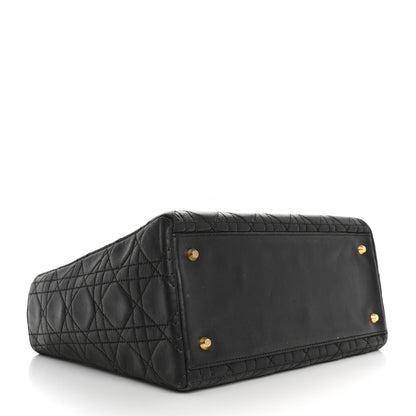 Christian Dior Lambskin Cannage Medium Lady Dior Black 4 of 16