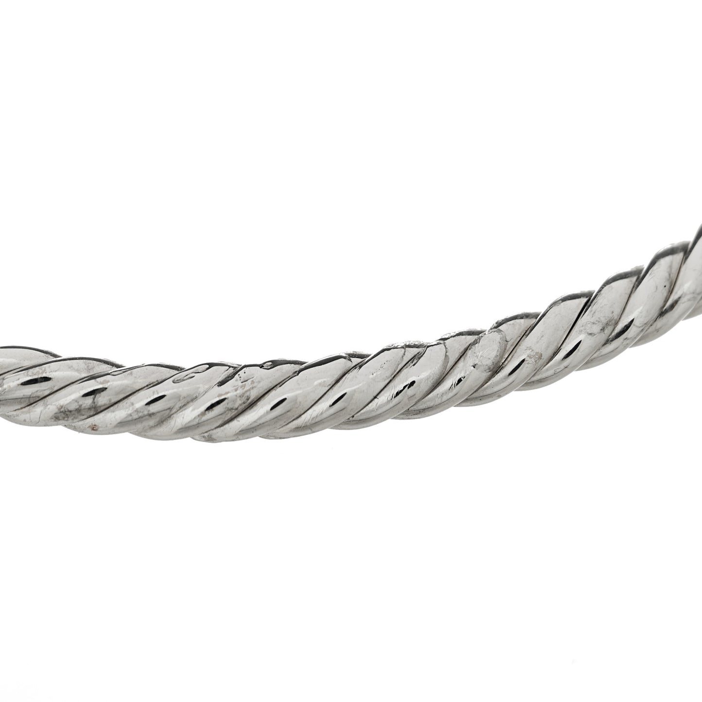 18K White Gold Blue Sapphire 4mm Cablespira Bracelet