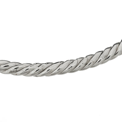David Yurman 18K White Gold Blue Sapphire 4mm Cablespira Bracelet 5 of 6