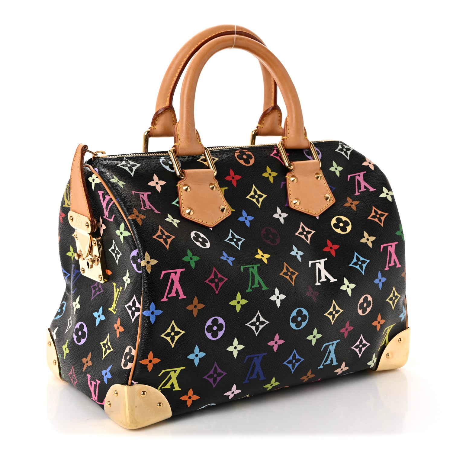 Louis Vuitton Monogram Multicolor Speedy 30 Black 3 of 9