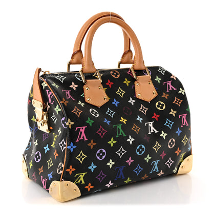 Louis Vuitton Monogram Multicolor Speedy 30 Black 3 of 9