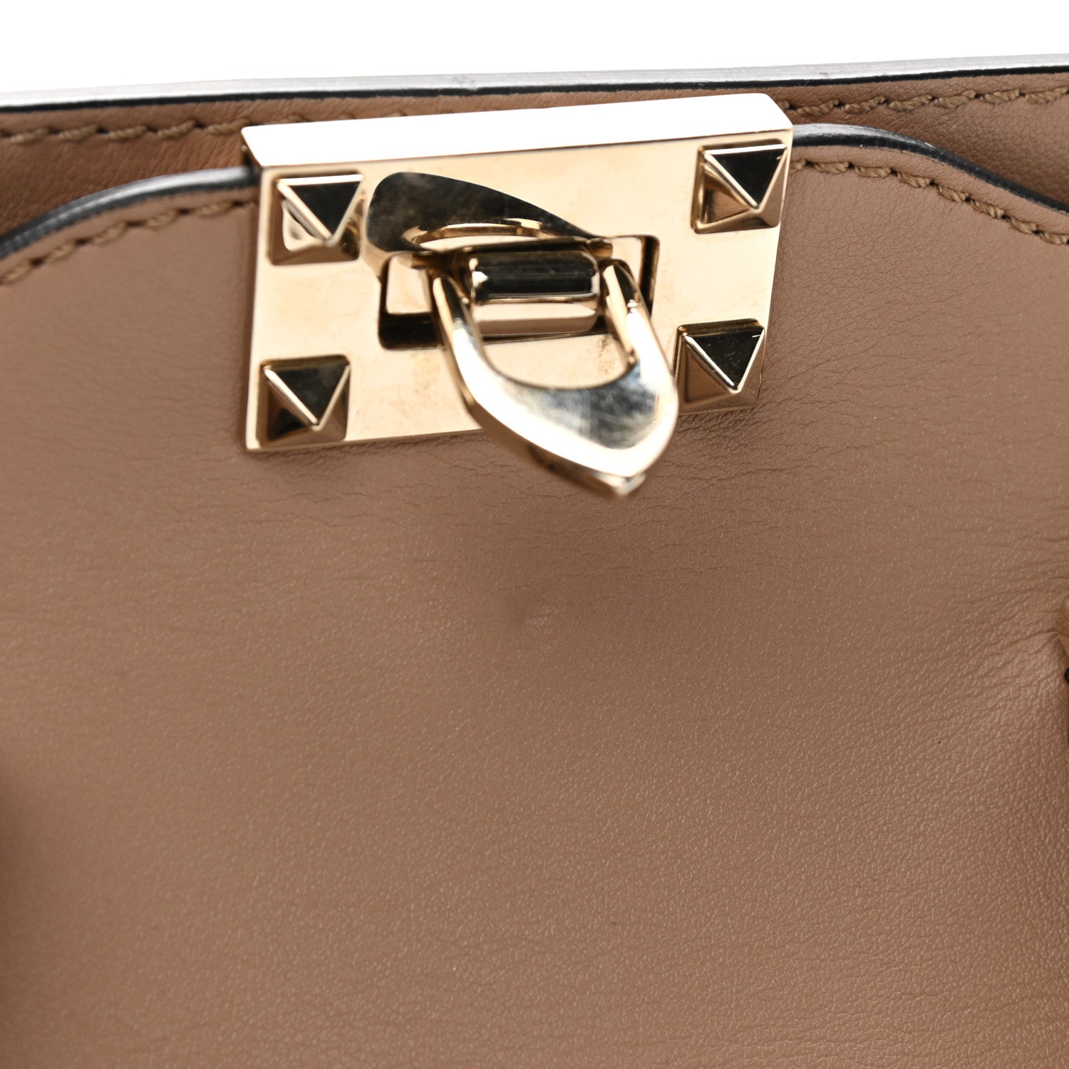 Valentino Garavani Vitello Small Rockstud Double Handle Tote Alpaca 12 of 12