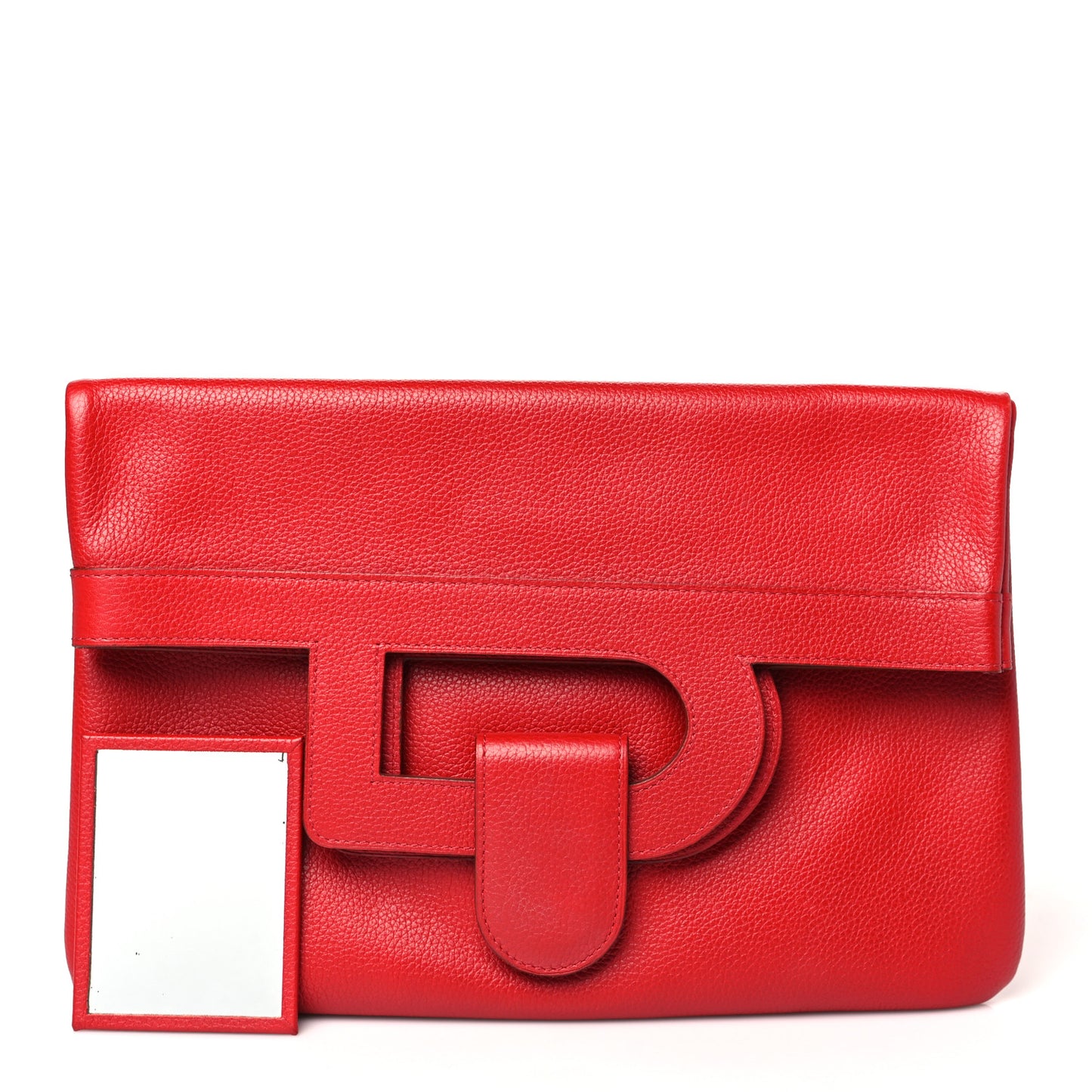 Grained Calfskin PM Ancre Clutch Rouge