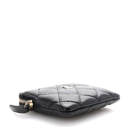 Chanel Caviar Quilted Zip Card Holder Wallet Black 4 of 8