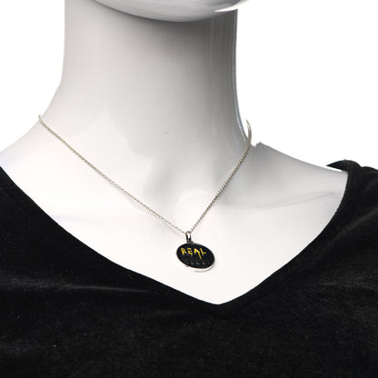 Gucci Sterling Silver Enamel Ghost Real Pendant Necklace 2 of 5