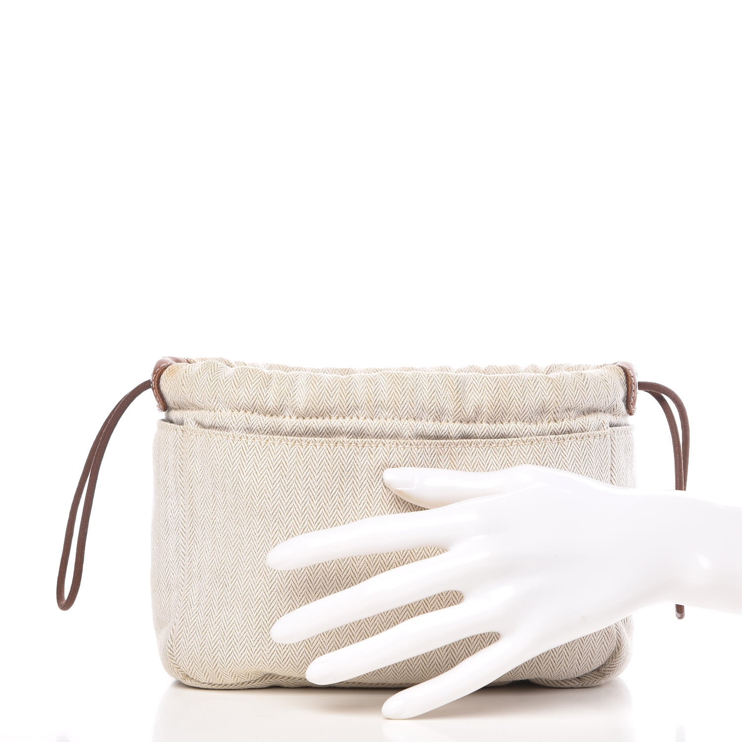 Hermes Canvas Barenia Fourbi 20 PM Pouch Naturel Fauve 2 of 8