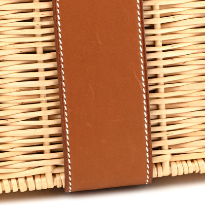 Hermes Wicker Swift Picnic Kelly 35 Naturel Gold 11 of 14