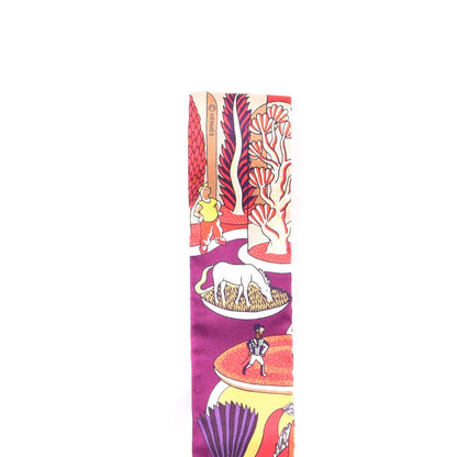 Hermes Silk Exposition Universelle Twilly Rouge Violet Jaune 2 of 4