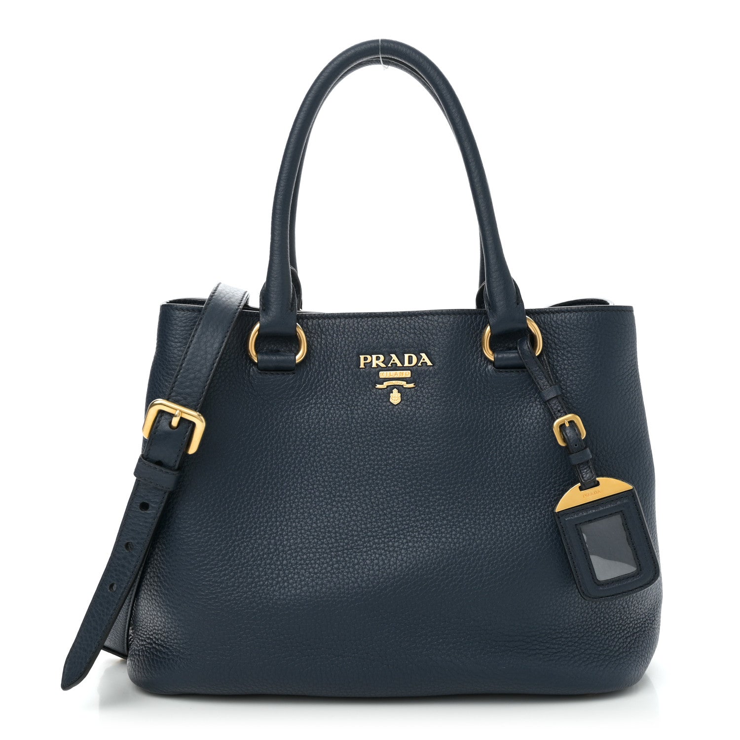 Prada Vitello Phenix Top Handle Bag Baltico 1 of 9