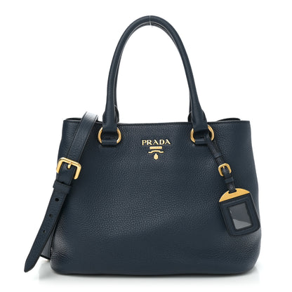 Prada Vitello Phenix Top Handle Bag Baltico 1 of 9