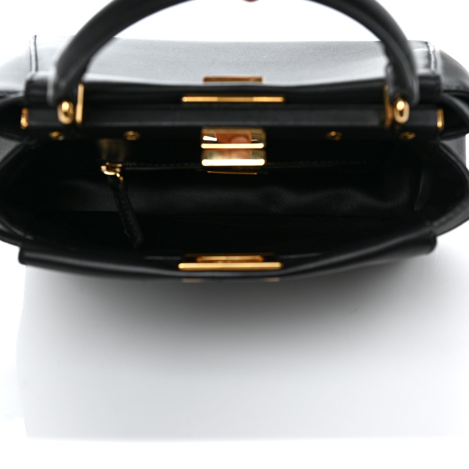 Fendi Nappa Mini Peekaboo Iconic Satchel Black 6 of 11