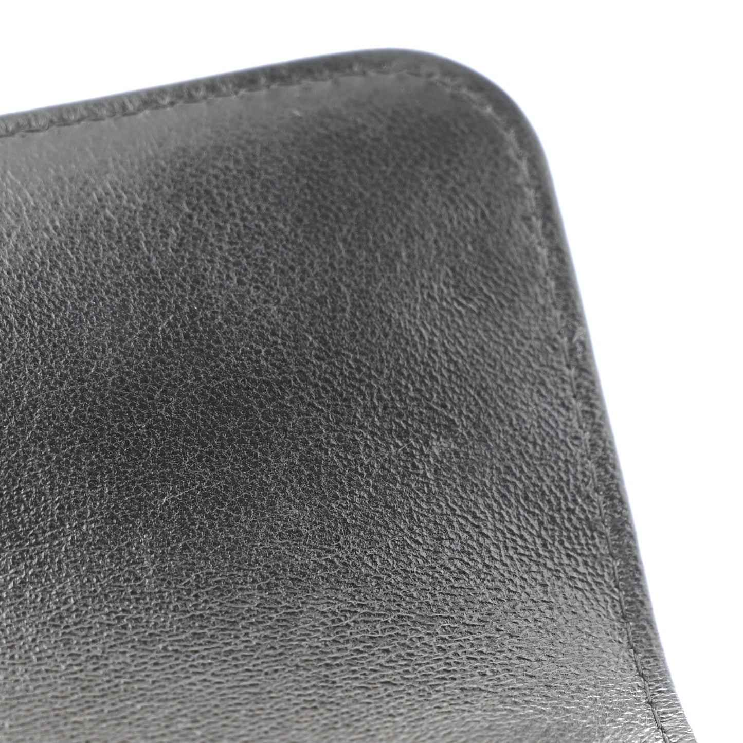 Lambskin Quilted Dynasty Flap Phone Holder With Chain Black