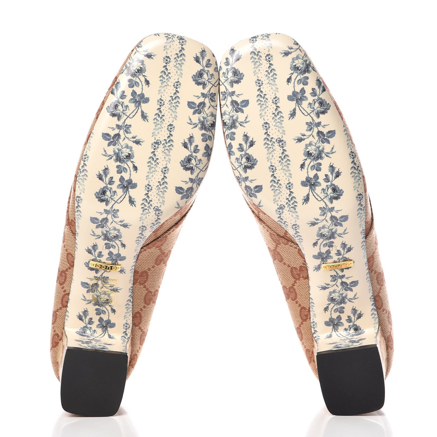 Monogram GG Victoire 55mm Loafer Pumps 40 Beige Ruggine