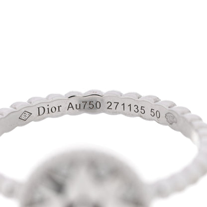 Christian Dior 18K White Gold Diamond Rose Des Vents Pave Ring 50 5.25 4 of 4