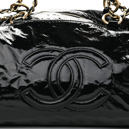 Chanel Vinyl XXL Rock and Chain Bowler Black 8 of 13