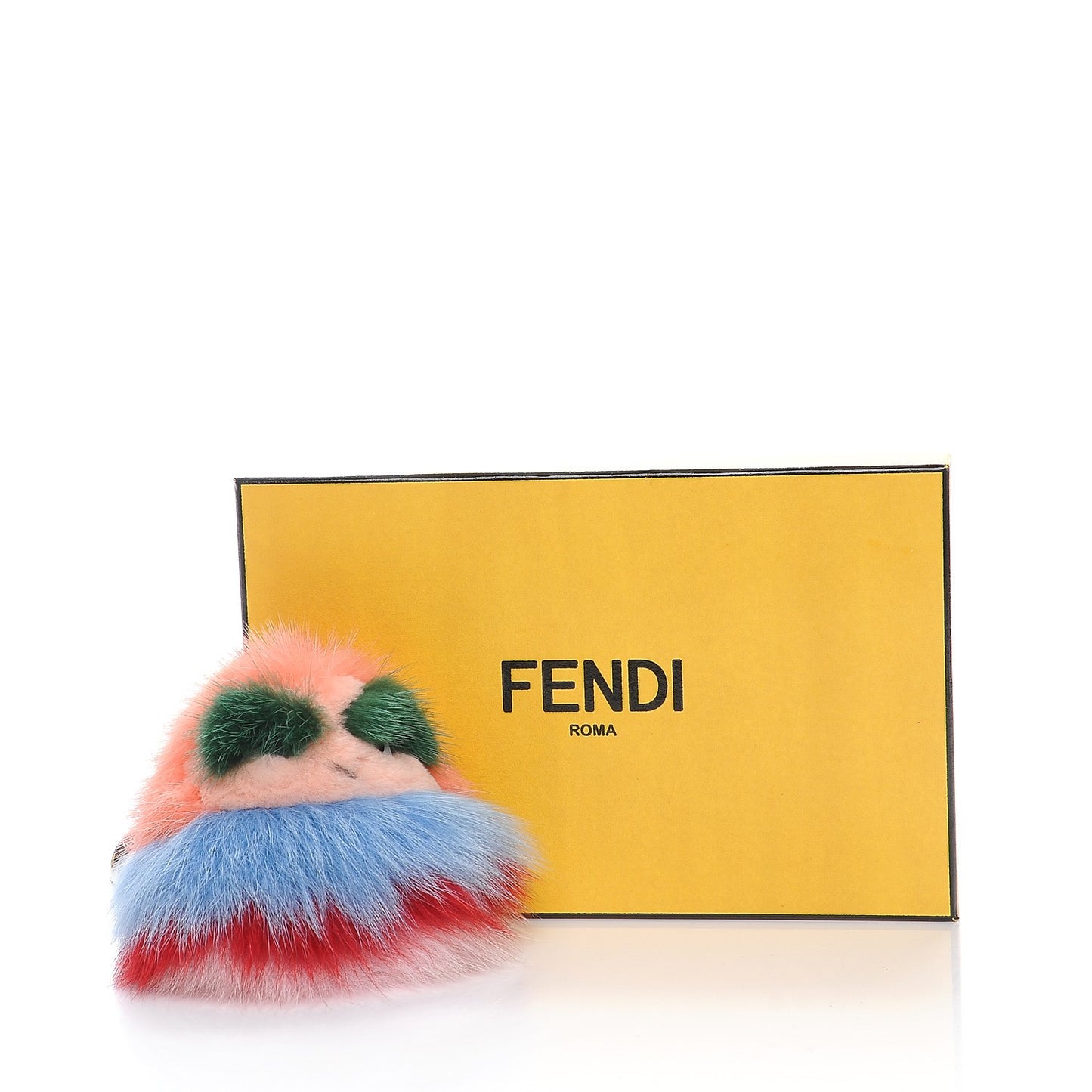 Mink Fox Fur Kid Monster Bag Bug Charm Multicolor