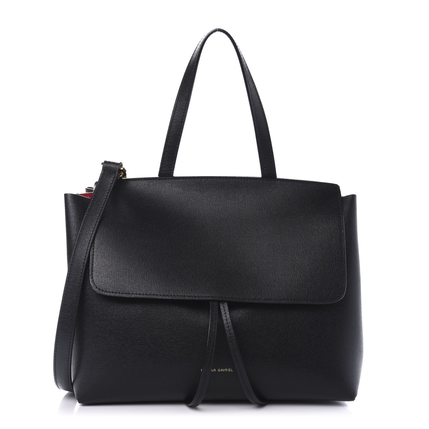 Mansur Gavriel Saffiano Mini Lady Bag Black Flamma 1 of 8