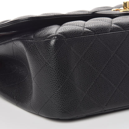 Chanel Caviar Quilted Jumbo Double Flap Black 17 of 18