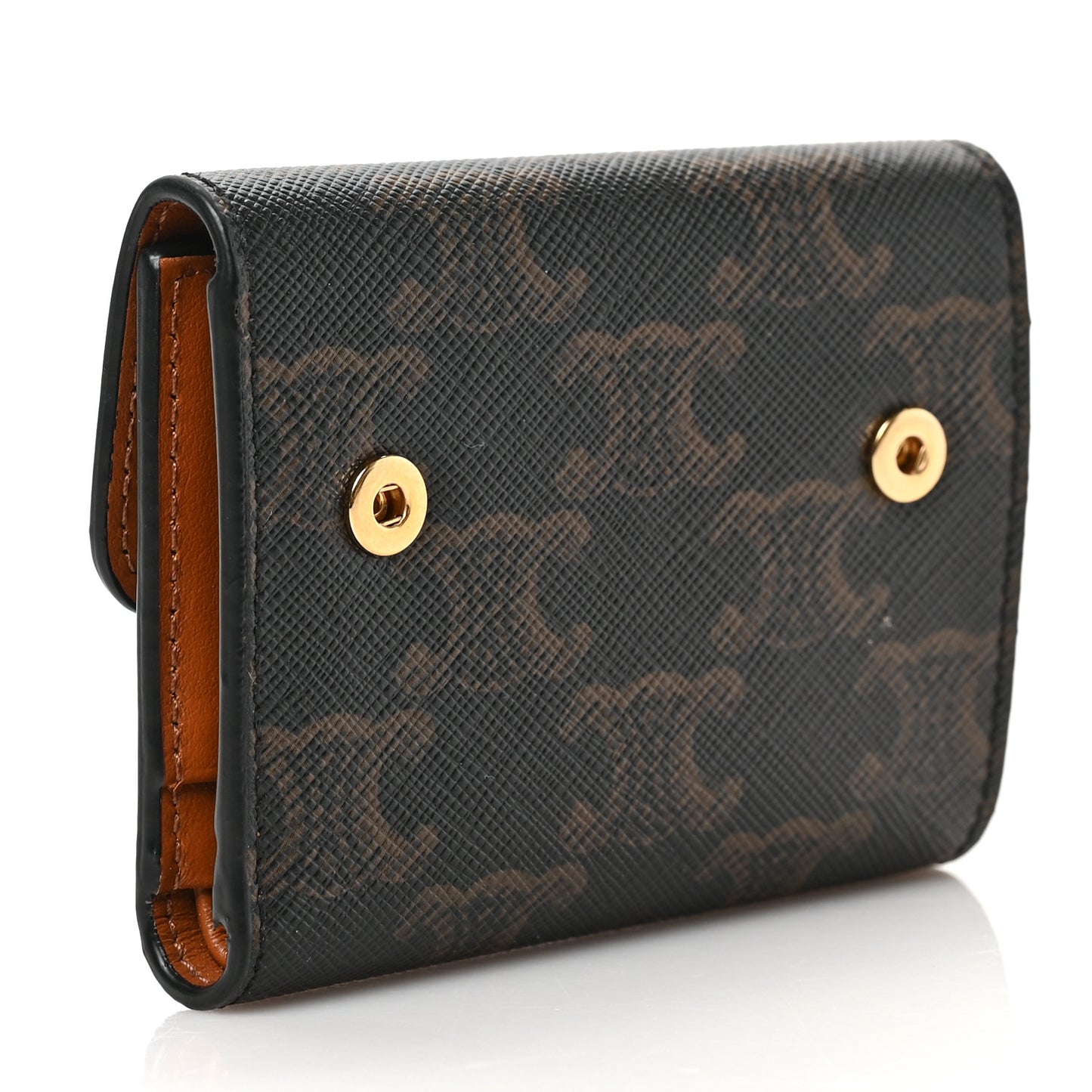 Canvas Triomphe Compact Wallet Tan