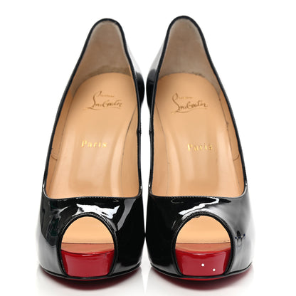 Christian Louboutin Patent New Very Prive 120 Pumps 39 Black Red 2 of 11