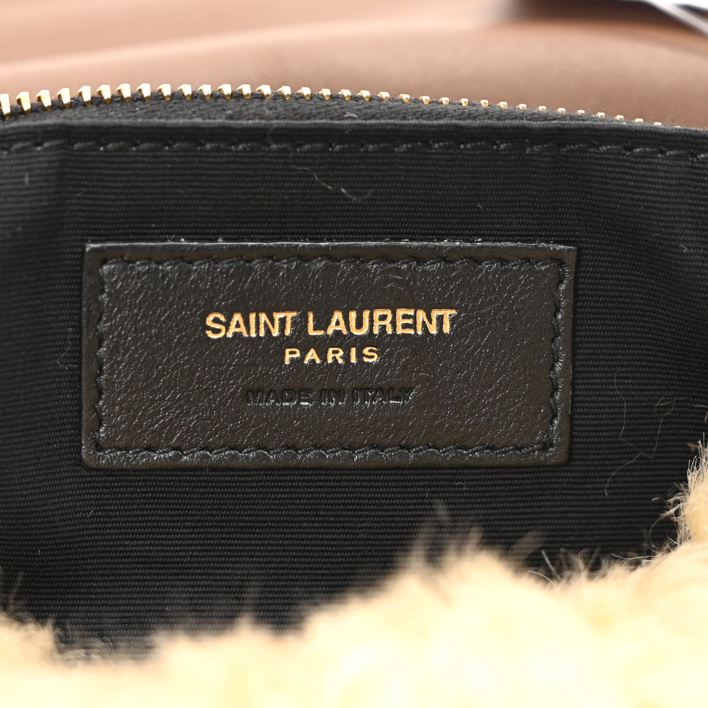 Shearling Calypso Crossbody Crema Naturel Dark Cigar