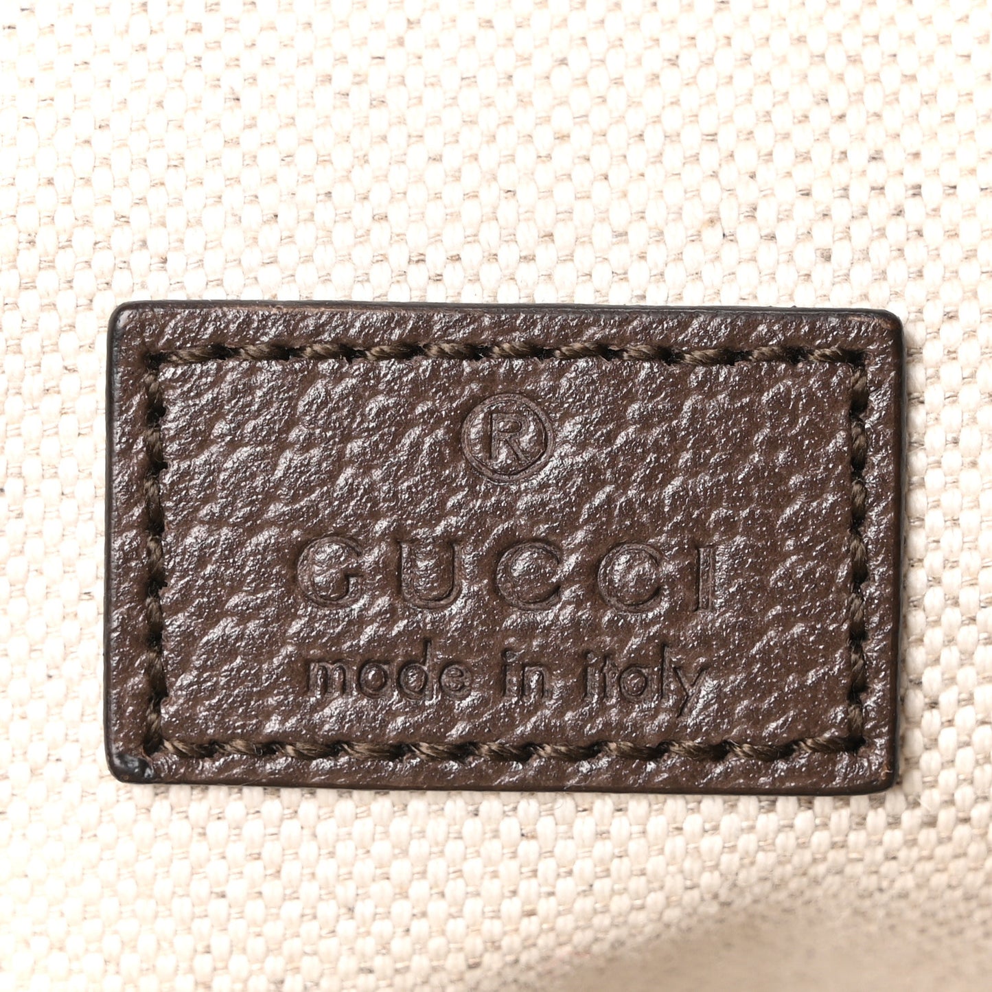 Monogram Jumbo GG Textured Dollar Calfskin Web Belt Bag Camel Ebony New Acero