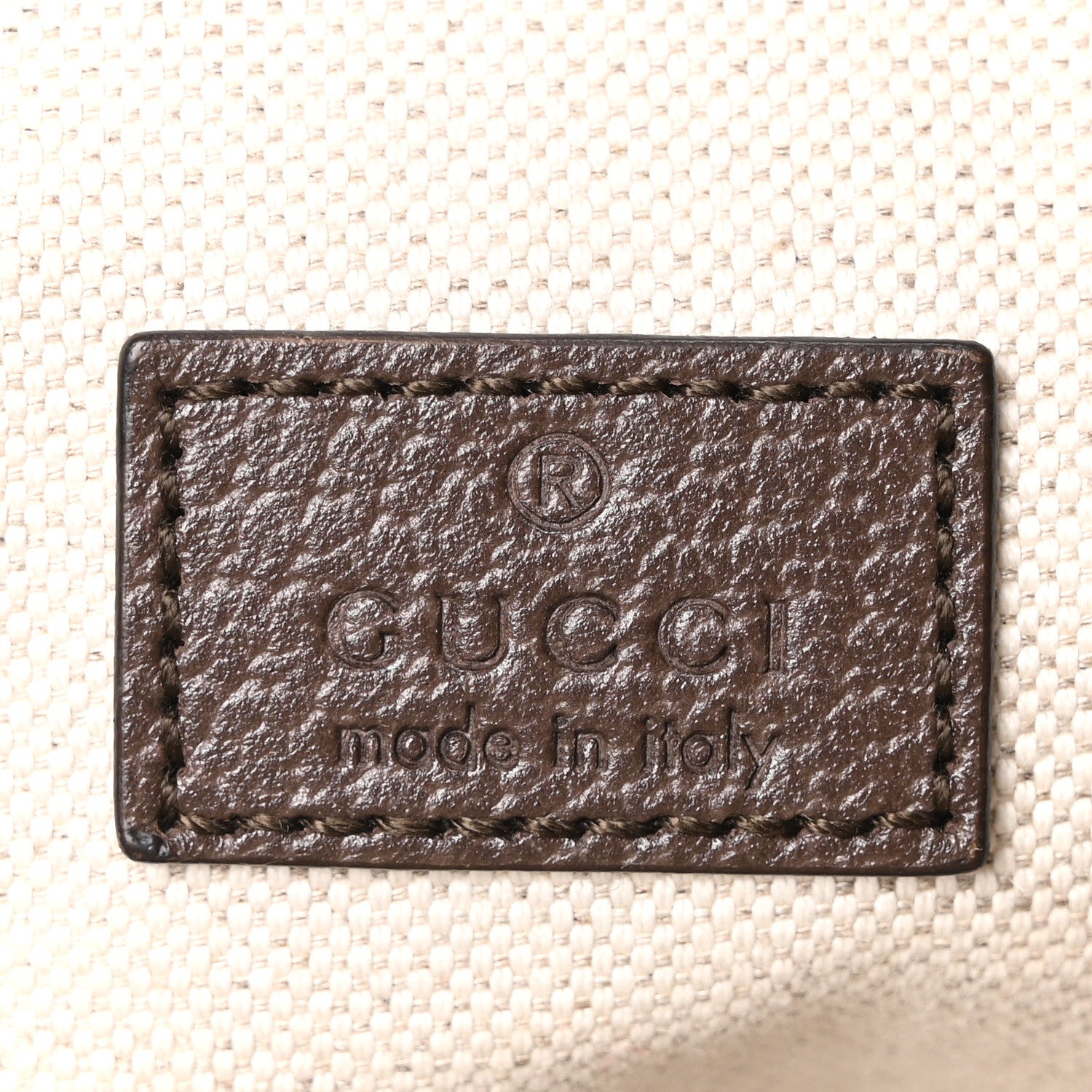 Gucci Monogram Jumbo GG Textured Dollar Calfskin Web Belt Bag Camel Ebony New Acero 6 of 11