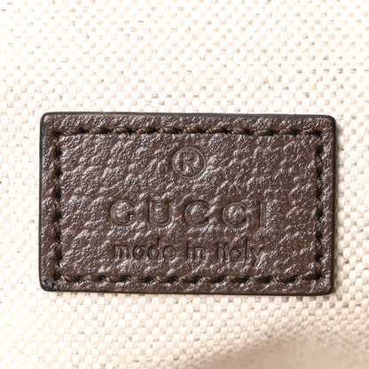 Gucci Monogram Jumbo GG Textured Dollar Calfskin Web Belt Bag Camel Ebony New Acero 6 of 11