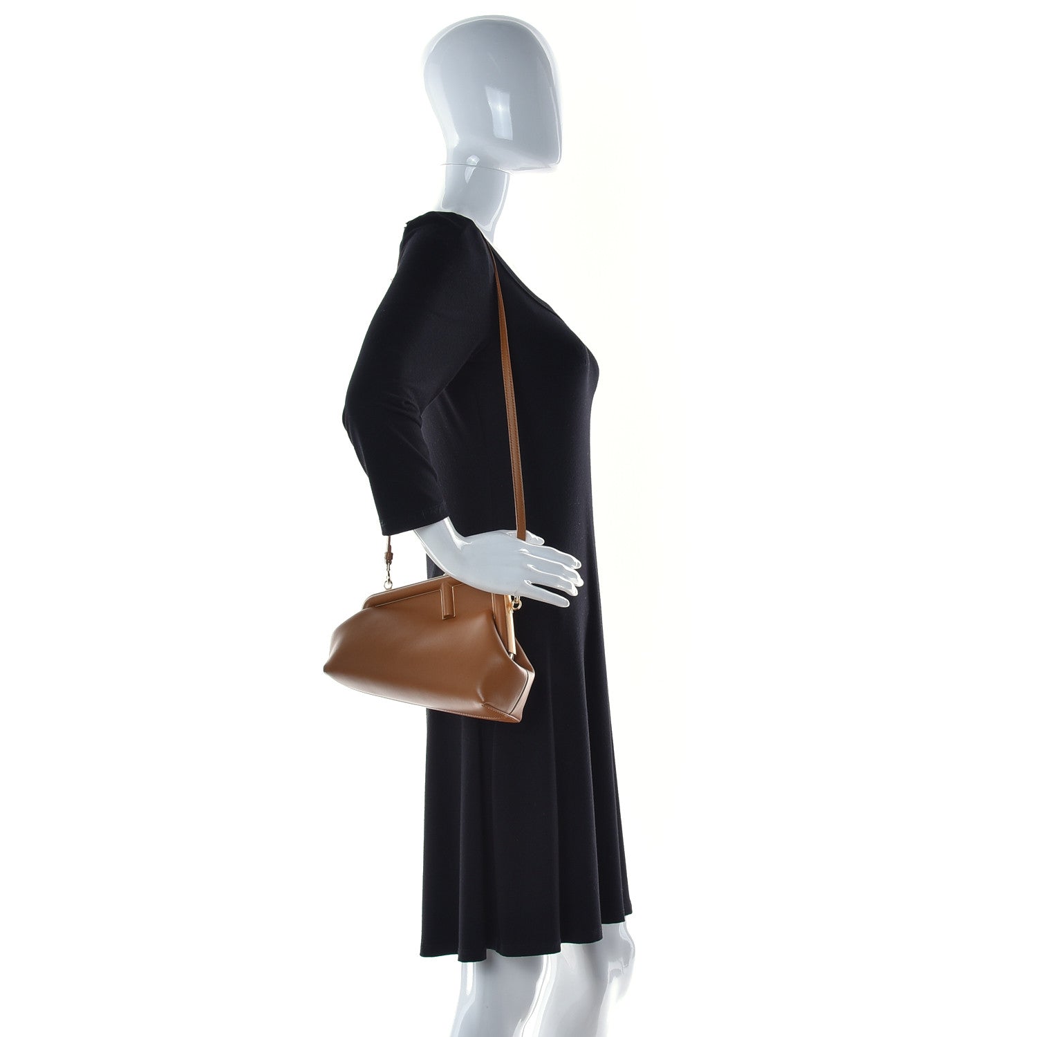 Fendi Shiny Nappa Small Fendi First Caramello 2 of 13