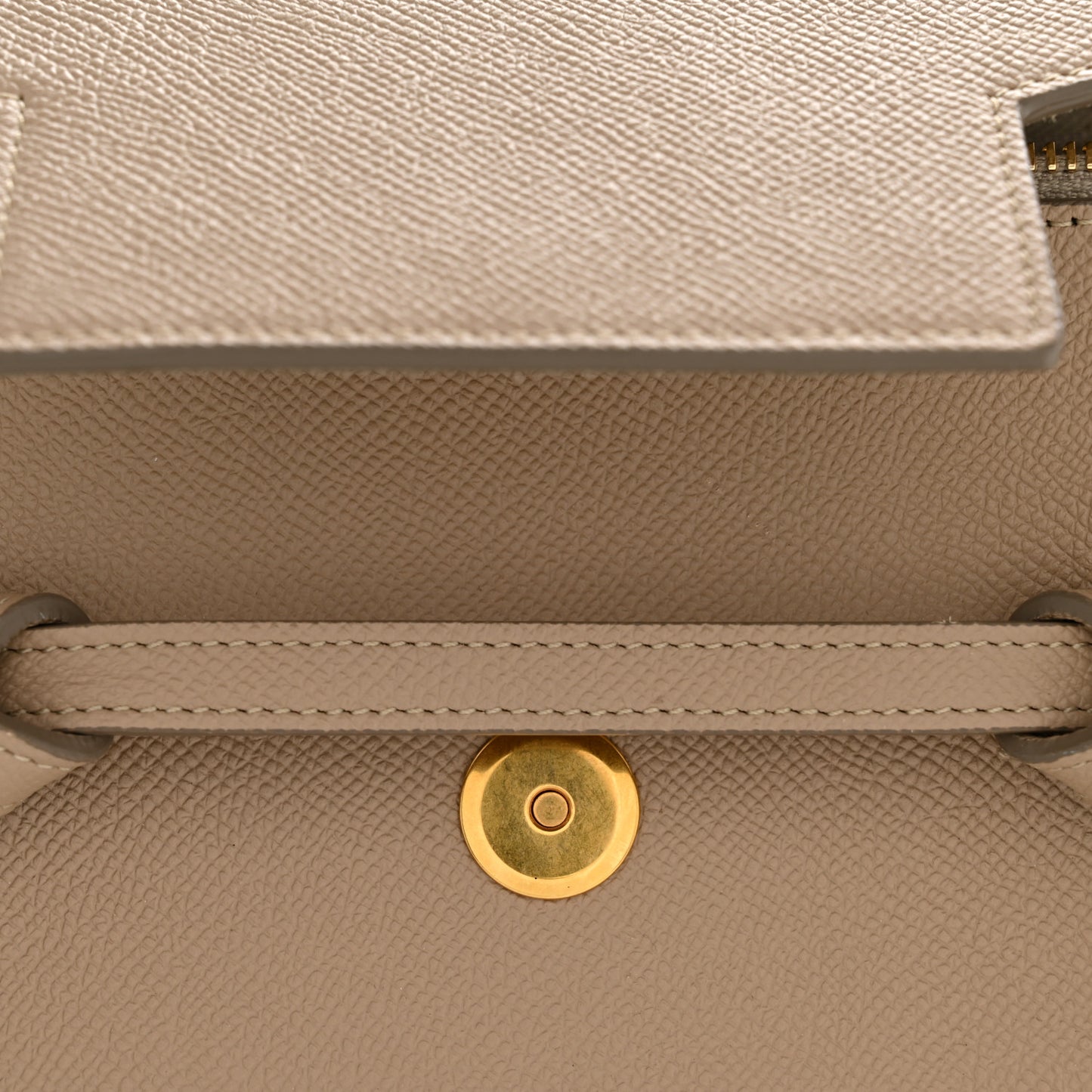 Grained Calfskin Nano Belt Bag Light Taupe