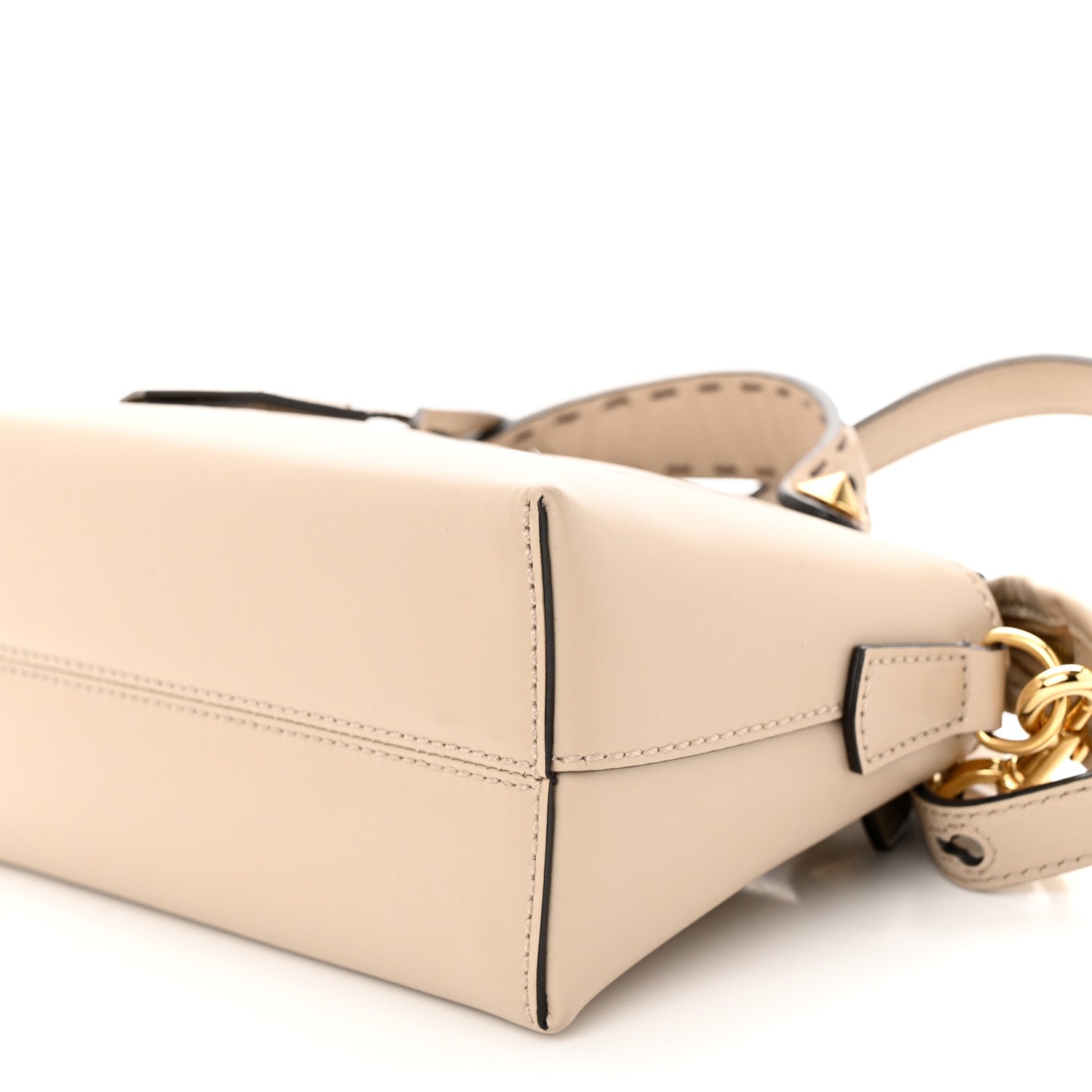 Fendi Vitello King Logo Embossed Mini By The Way Boston Bag Nuvola 10 of 12