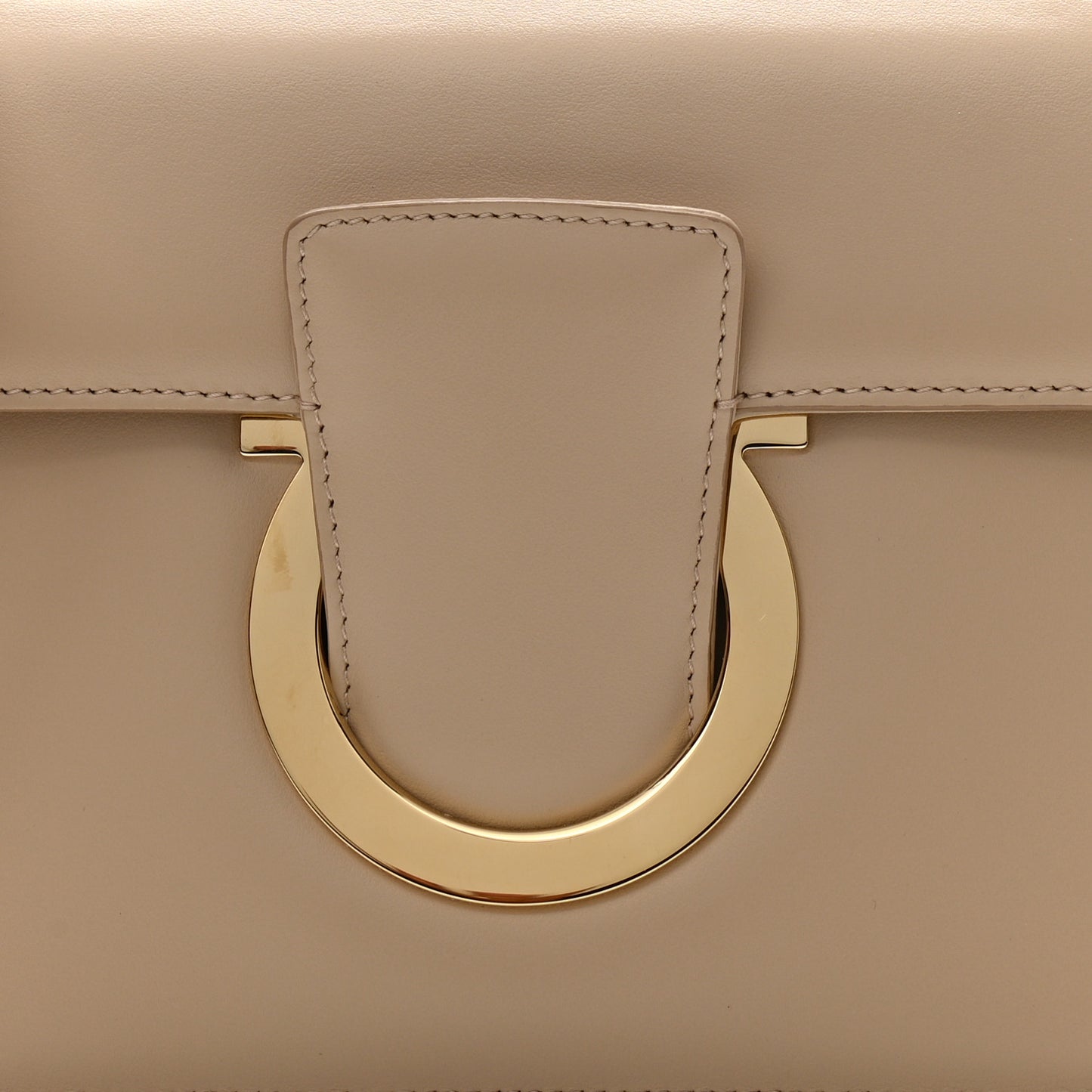 Calfskin Thalia Flap Shoulder Bag Macadamia