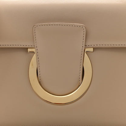 Salvatore Ferragamo Calfskin Thalia Flap Shoulder Bag Macadamia 8 of 11