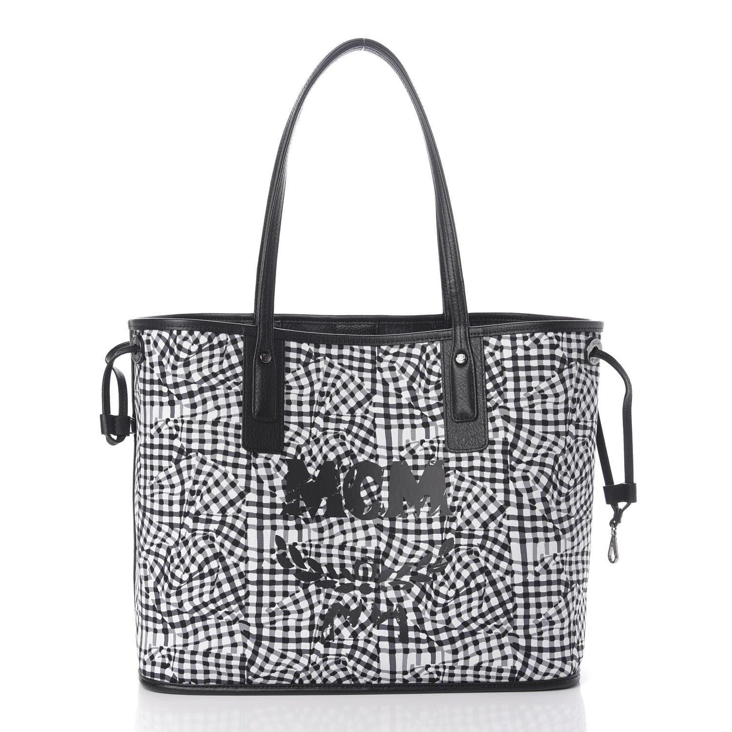 MCM Visetos Medium Liz Reversible Shopper Tote Black 4 of 15